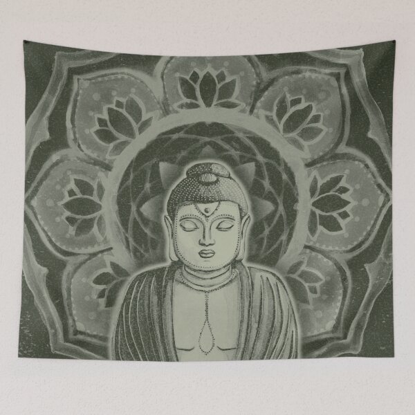 Item preview, Buddha Padma Watercolor - Pine + Tea designed and sold by Irene Estelle.