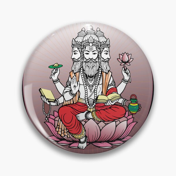 Item preview, Gods of India Art Series - Lord Brahma - The Creator in Hindu belief designed and sold by ArtGMerch.