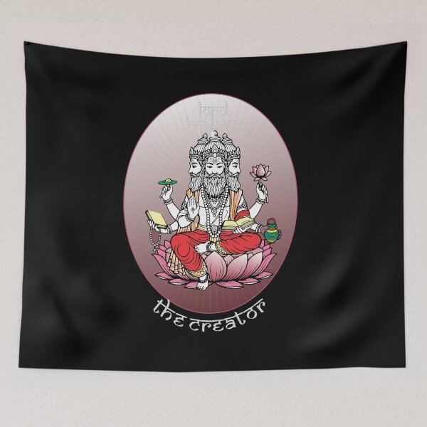 Item preview, Gods of India Art Series - Lord Brahma - The Creator in Hindu belief designed and sold by ArtGMerch.