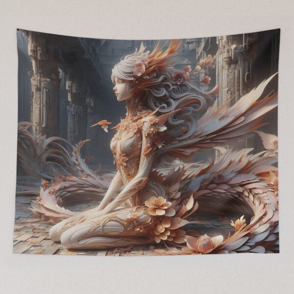 Item preview, Kayleen- naga of the valley shrine: bloomtech ascendant designed and sold by QiMera.