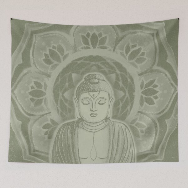 Item preview, Buddha Padma Watercolor - Sage + Tea designed and sold by Irene Estelle.