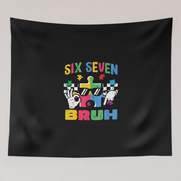 Item preview, Autism Puzzle Hand Six Seven Bruh designed and sold by Happycapyco.