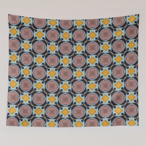 Item preview, Geometric retro designed pattern in pink, bleu and orange designed and sold by Jonnekesart.