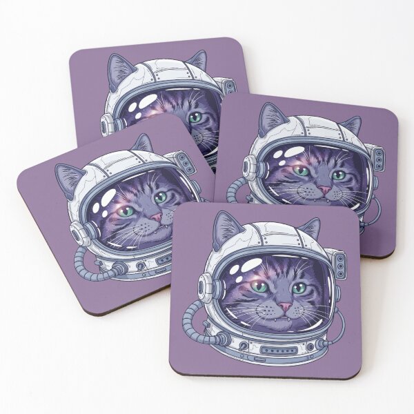 Item preview, Space Astronaut Cat - Galactic Explorer Kitten Art designed and sold by Valeriia_Isaieva.