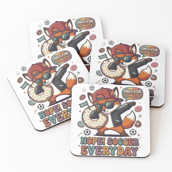 Item preview, Funny Soccer Fox Dabbing Donut Lover Retro Street Soccer designed and sold by Wear Sculpt.
