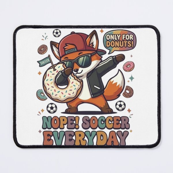 Item preview, Funny Soccer Fox Dabbing Donut Lover Retro Street Soccer designed and sold by Wear Sculpt.