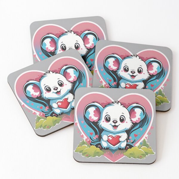 Item preview, Kawaii Mouse Holding Heart of Love designed and sold by CASASIS_MERCH.