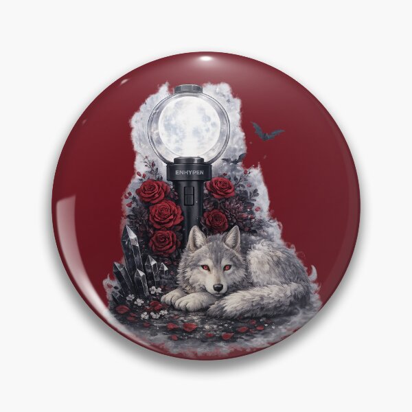 Item preview, Enhypen Lightstick Wolf Moon – Kpop Engene Dark Aesthetic Illustration designed and sold by Vh7Studio.