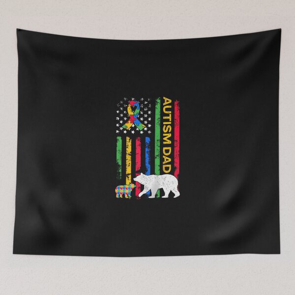 Item preview, Autism Dad Patriotic designed and sold by Happycapyco.