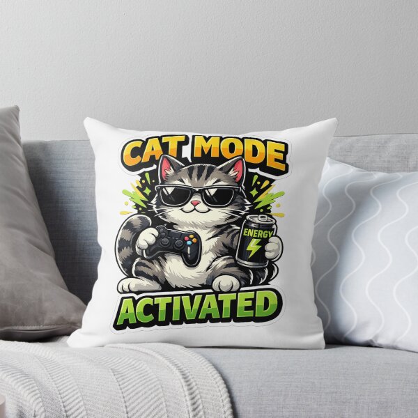 Artikelvorschau, Cool Cat Mode Activated Funny Cat Design entworfen und verkauft von Wolf Creator.