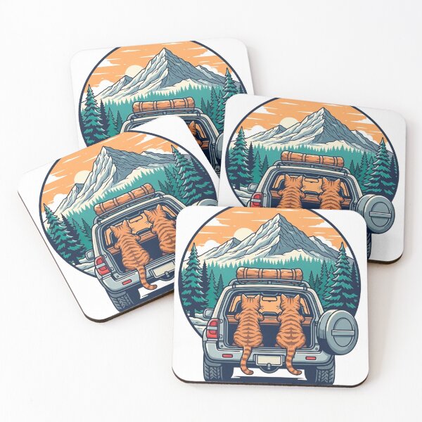 Item preview, Adventure Cats Road Trip Mountain Graphic  designed and sold by Pollock.