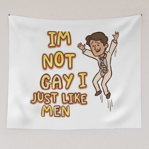 Item preview, I'M NOT GAY I JUST LIKE MEN (Marvin Falsettos) designed and sold by Drawing in Trousers.