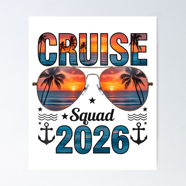 Artikelvorschau, Cruise Squad Sommerurlaub 2026 entworfen und verkauft von Happycapyco.
