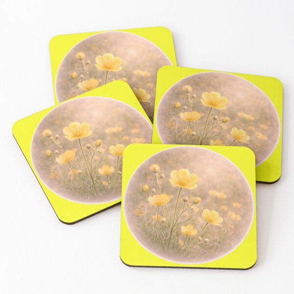 Item preview, Golden Meadow Buttercup – Delicate Floral Portrait designed and sold by TheJoyfulPen.
