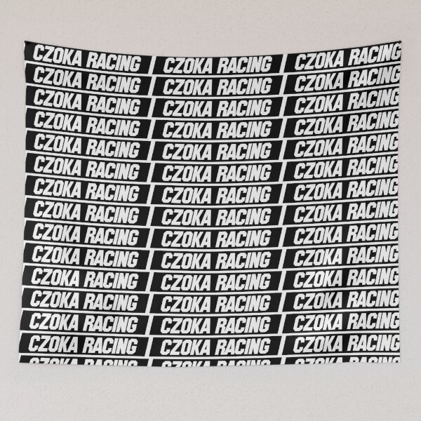 Item preview, Czoka Racing White Text Black Slash designed and sold by Martin Czoka.
