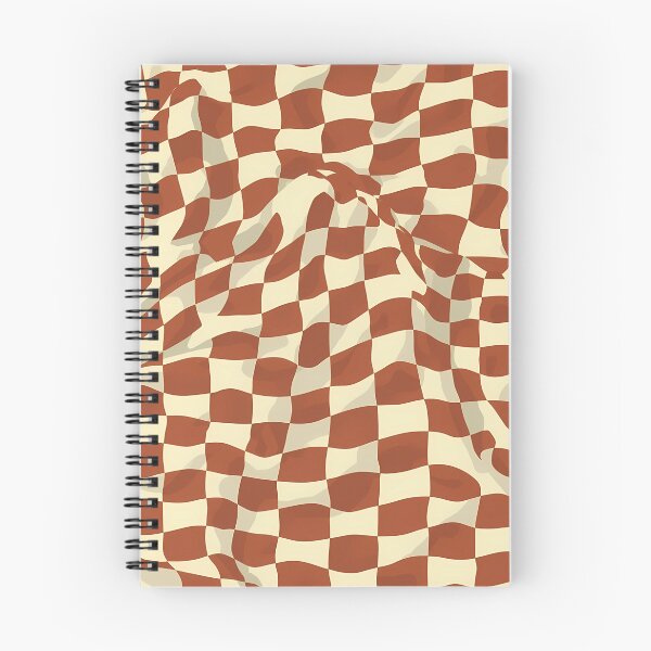 Item preview, Wavy Checkerboard Retro Terracotta - Wavy Checkerboard designed and sold by ViralVibeLab.