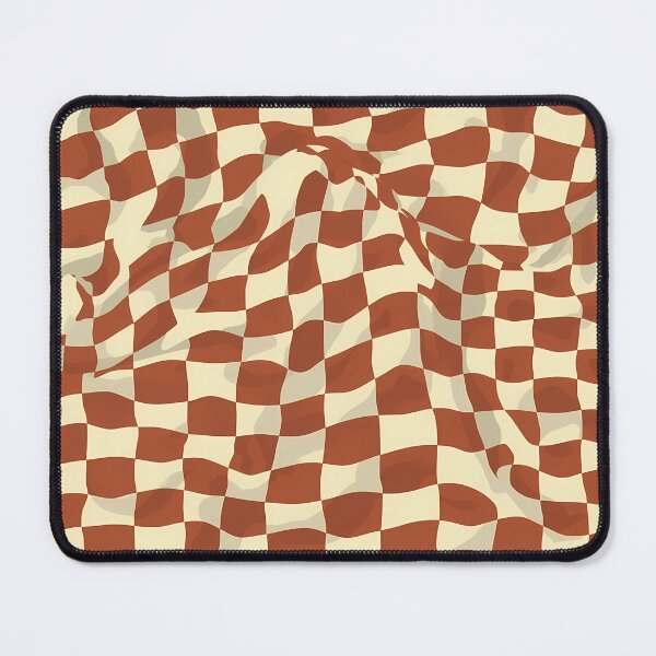 Item preview, Wavy Checkerboard Retro Terracotta - Wavy Checkerboard designed and sold by ViralVibeLab.