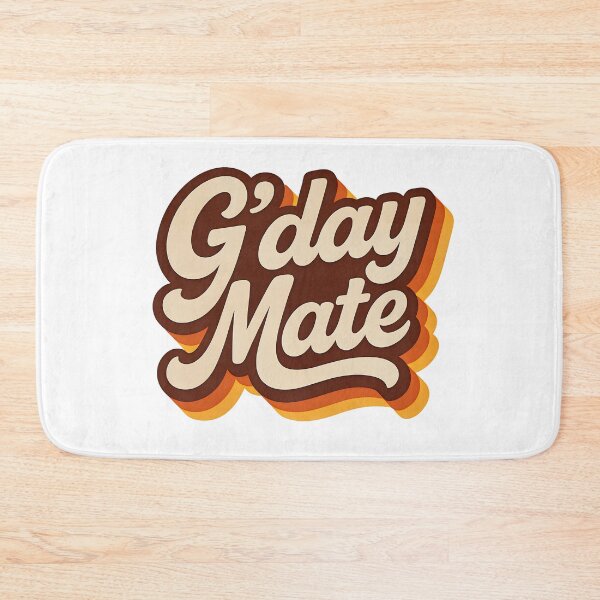 Item preview, G'day Mate - Australian greeting in vintage retro font designed and sold by Rhu Creations.