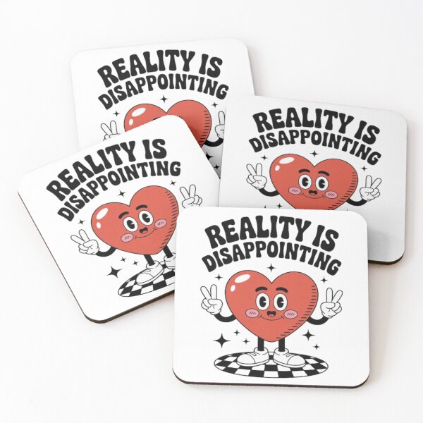 Item preview, Reality Is Disappointing – Cute Sarcastic Heart Cartoon Graphic designed and sold by NewUSShop.