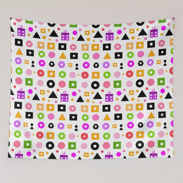 Item preview, Colorful Geometric Shapes and Icons Pattern designed and sold by Piotrek0001.