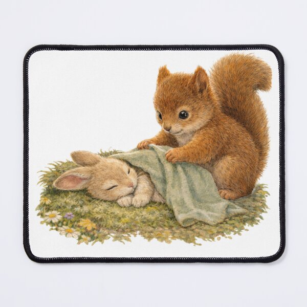 Item preview, Sleepy Bunny and Caring Squirrel – Whimsical Woodland Kids T-Shirt designed and sold by FunscapeHQ.