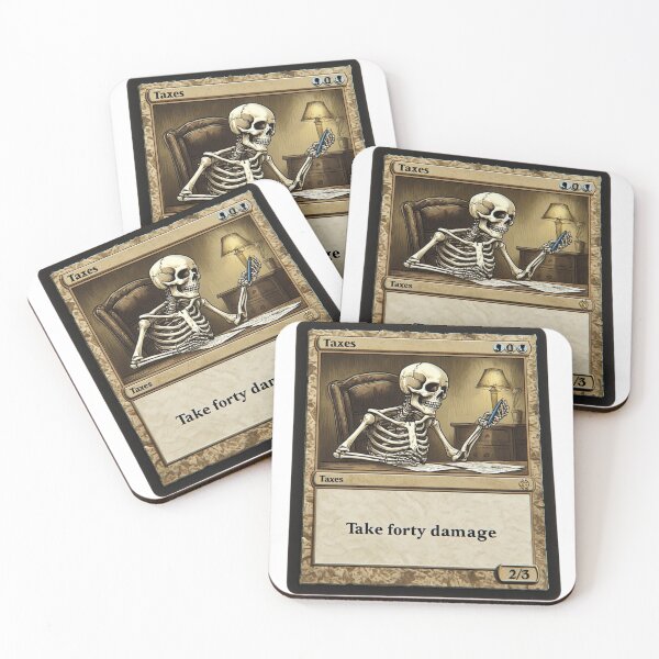 Item preview, Taxes Skelly Card designed and sold by Mystic-Doodle.