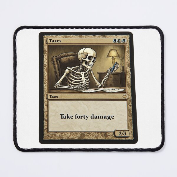 Item preview, Taxes Skelly Card designed and sold by Mystic-Doodle.