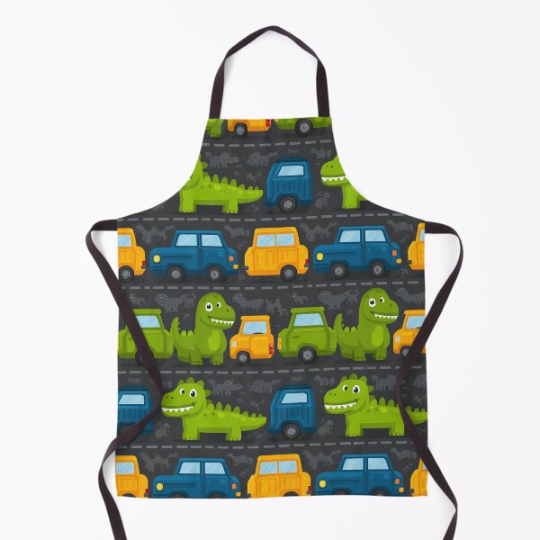 Item preview, Cartoon Dinosaurs and Toy Cars Dark Pattern designed and sold by Piotrek0001.
