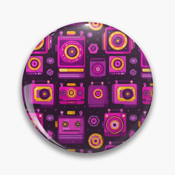 Item preview, Purple Retro Boombox and Camera Music Pattern designed and sold by Piotrek0001.