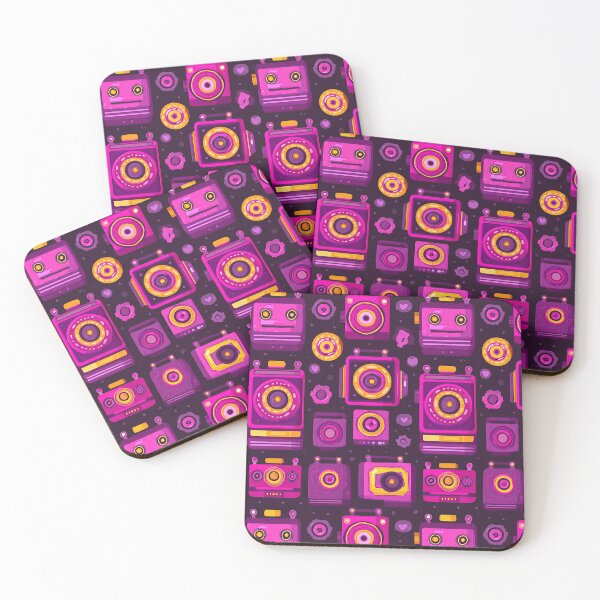 Item preview, Purple Retro Boombox and Camera Music Pattern designed and sold by Piotrek0001.