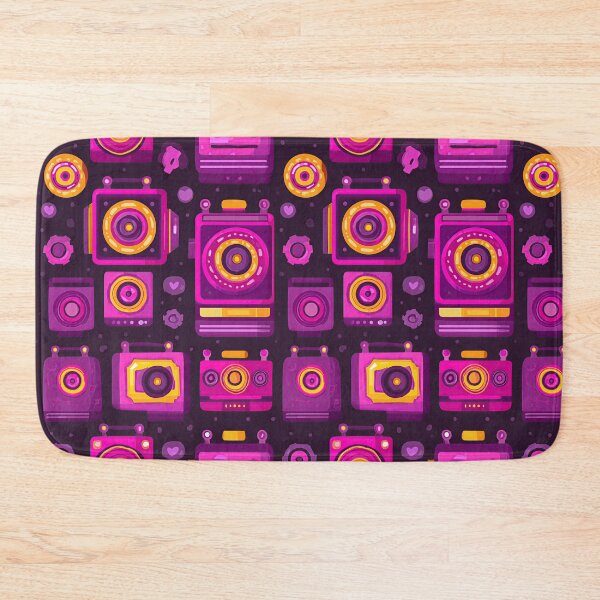 Item preview, Purple Retro Boombox and Camera Music Pattern designed and sold by Piotrek0001.