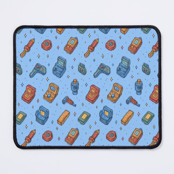 Item preview, Retro Handheld Gaming Consoles Blue Pattern designed and sold by Piotrek0001.