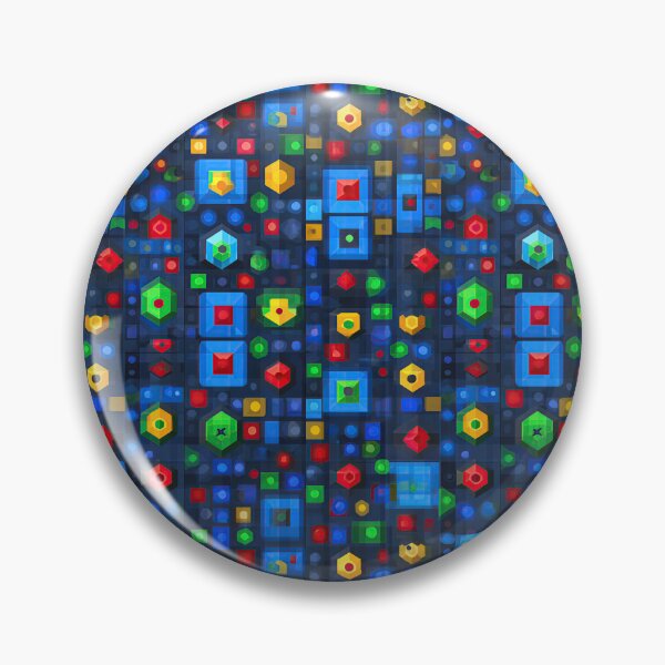 Item preview, Retro Arcade Pixel Art Blocks Dark Blue Pattern designed and sold by Piotrek0001.