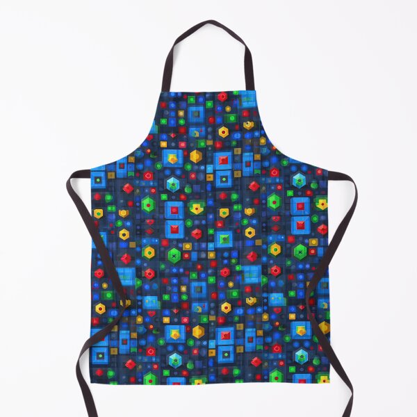 Item preview, Retro Arcade Pixel Art Blocks Dark Blue Pattern designed and sold by Piotrek0001.