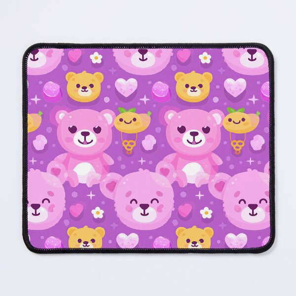 Item preview, Pink Kawaii Teddy Bears and Sparkling Gems Pattern designed and sold by Piotrek0001.