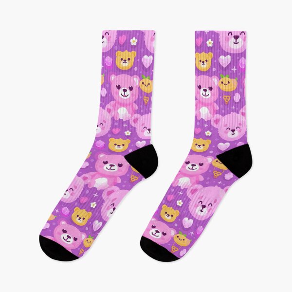 Item preview, Pink Kawaii Teddy Bears and Sparkling Gems Pattern designed and sold by Piotrek0001.