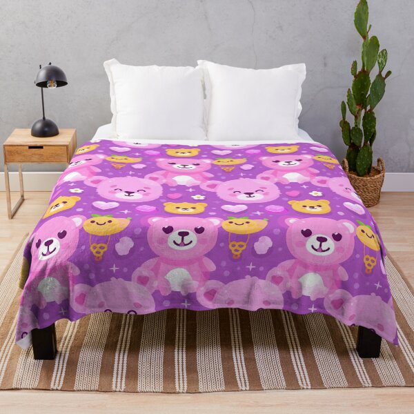 Item preview, Pink Kawaii Teddy Bears and Sparkling Gems Pattern designed and sold by Piotrek0001.