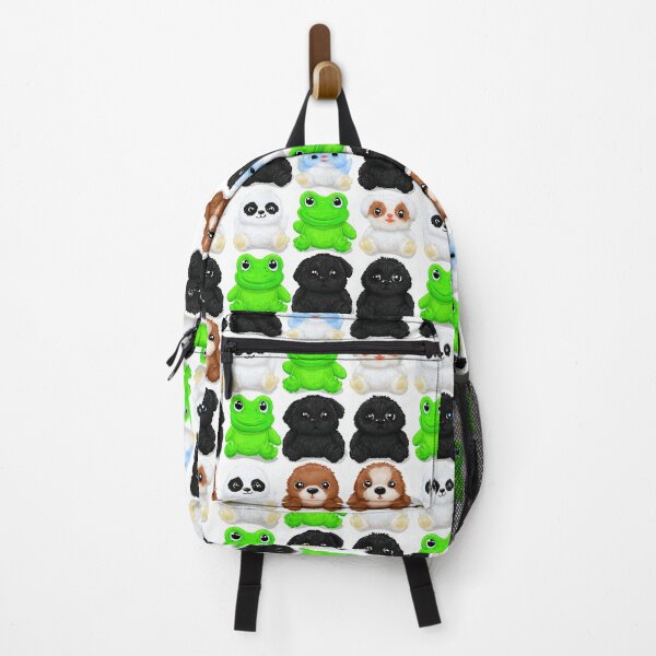 Item preview, Cute Pandas and Green Frogs Grid Pattern designed and sold by Piotrek0001.