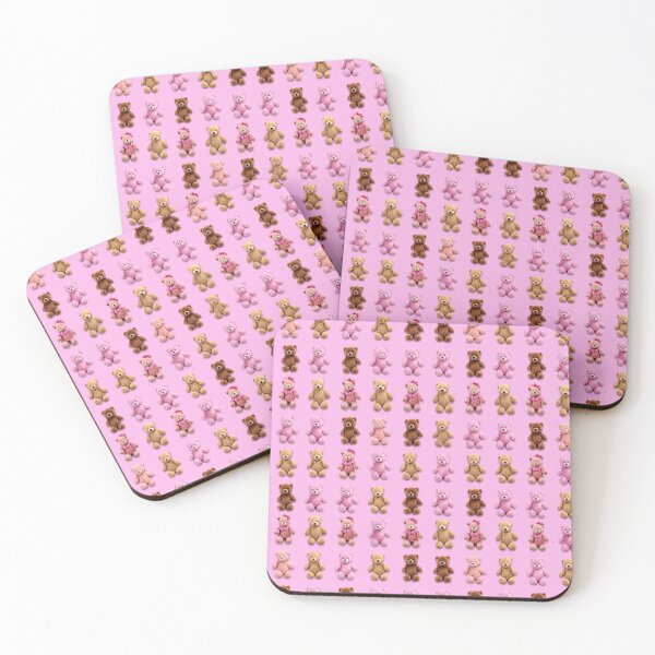Item preview, Tiny Pink and Brown Teddy Bears Grid Pattern designed and sold by Piotrek0001.