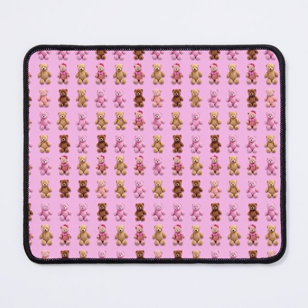 Item preview, Tiny Pink and Brown Teddy Bears Grid Pattern designed and sold by Piotrek0001.