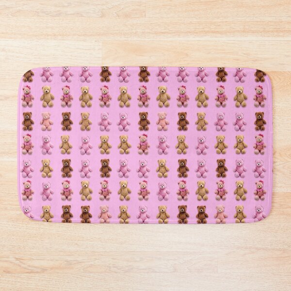 Item preview, Tiny Pink and Brown Teddy Bears Grid Pattern designed and sold by Piotrek0001.