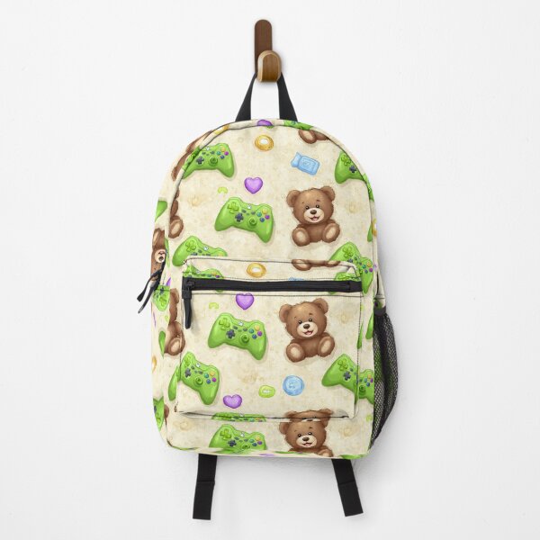 Item preview, Green Video Game Controllers and Teddy Bears Pattern designed and sold by Piotrek0001.