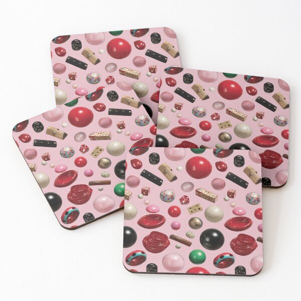 Item preview, Red Billiard Balls and Sports Gear Pink Pattern designed and sold by Piotrek0001.