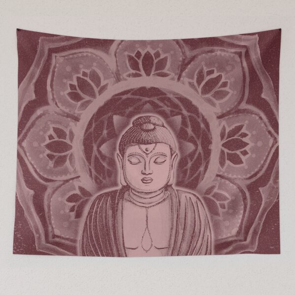 Item preview, Buddha Padma Watercolor - Wine + Rose designed and sold by Irene Estelle.