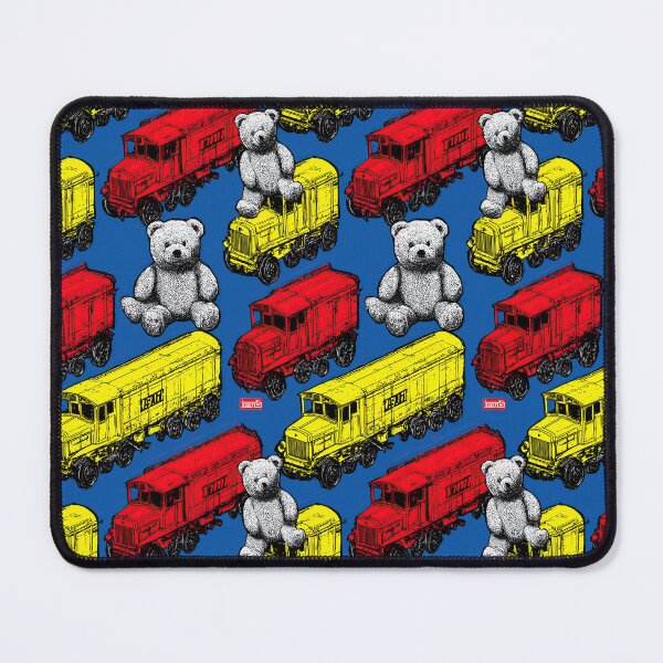 Item preview, Colorful Freight Toy Trains Dark Blue Pattern designed and sold by Piotrek0001.