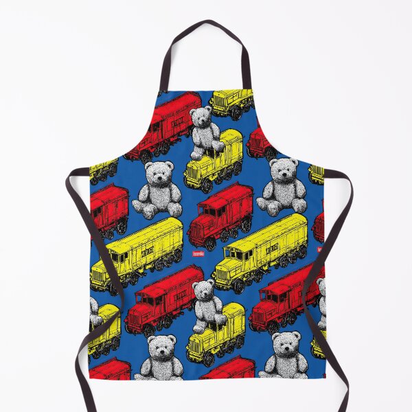 Item preview, Colorful Freight Toy Trains Dark Blue Pattern designed and sold by Piotrek0001.