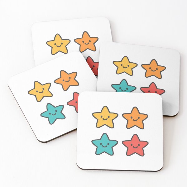 Item preview, Smiling Colorful Shining Stars designed and sold by stickerstore333.