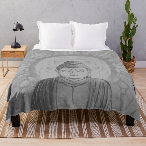 Item preview, Buddha Padma Watercolor - Fog + Slate designed and sold by Irene Estelle.