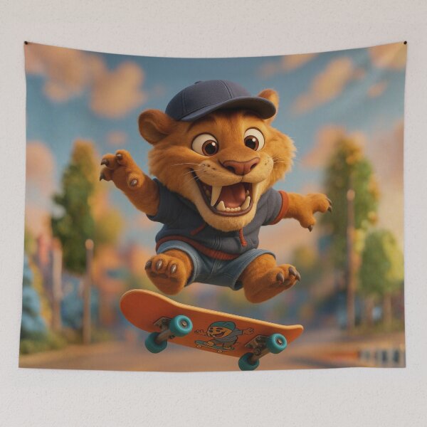 Item preview, Skater Saber-Toothed Tiger  designed and sold by Sillytoe.