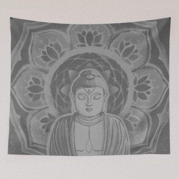 Item preview, Buddha Padma Watercolor - Slate + Fog designed and sold by Irene Estelle.